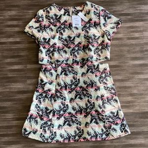 Cutout TopShop Palm Trees Skater Dress